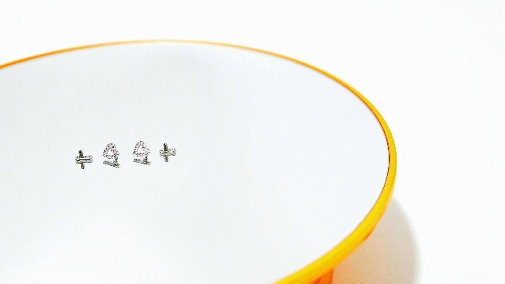 2pcs 14G Cubic Zirconia Dermal Anchor Tops and Base Heart Stainless Steel CZ Microdermals Internally Threaded Studs Body Piercings Jewelry for Women Men