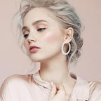 3 Pairs Pearl Clip on Hoop Earrings for Women Hypoallergenic Pearl Hoop Earrings Jewelry for Non-Pierced Ears Womens,3 Sizes,Adults