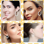 3 Pairs Pearl Clip on Hoop Earrings for Women Hypoallergenic Pearl Hoop Earrings Jewelry for Non-Pierced Ears Womens,3 Sizes,Adults