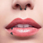 16pcs 16G Horseshoe Rings Surgical Steel Nose Septum Horseshoes Hoop Earring Eyebrow Tragus Smiley Lip Rings Stainless Steel Daith Helix Piercing Jewelry for Women Men, 6/8/10/12 mm