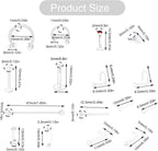 44pcs Clear Piercing Retainers Acrylic Invisible Surgery Nose Rings Stud Lip Cartilage Tragus Labret Ring Studs Rhinestone Jewelry Tongue Barbells Belly Earrings for Daily Wearing Work