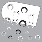 24pcs 14G-4G Acrylic Horseshoe Septum Rings Piercing Jewelry Pincher Tapers Stainless Steel C Shape Buffalo Stretcher Expander with Black O-Rings for Stretching Pierced Nose Ear Cartilage