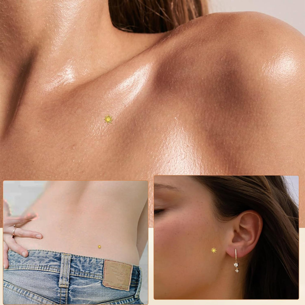 14G Sun Dermal Anchor Tops and Base G23 Titanium Minimalist Piercing Studs Internally Threaded Microdermal Lip Cheek Chest Body Piercings Jewelry for Women Men
