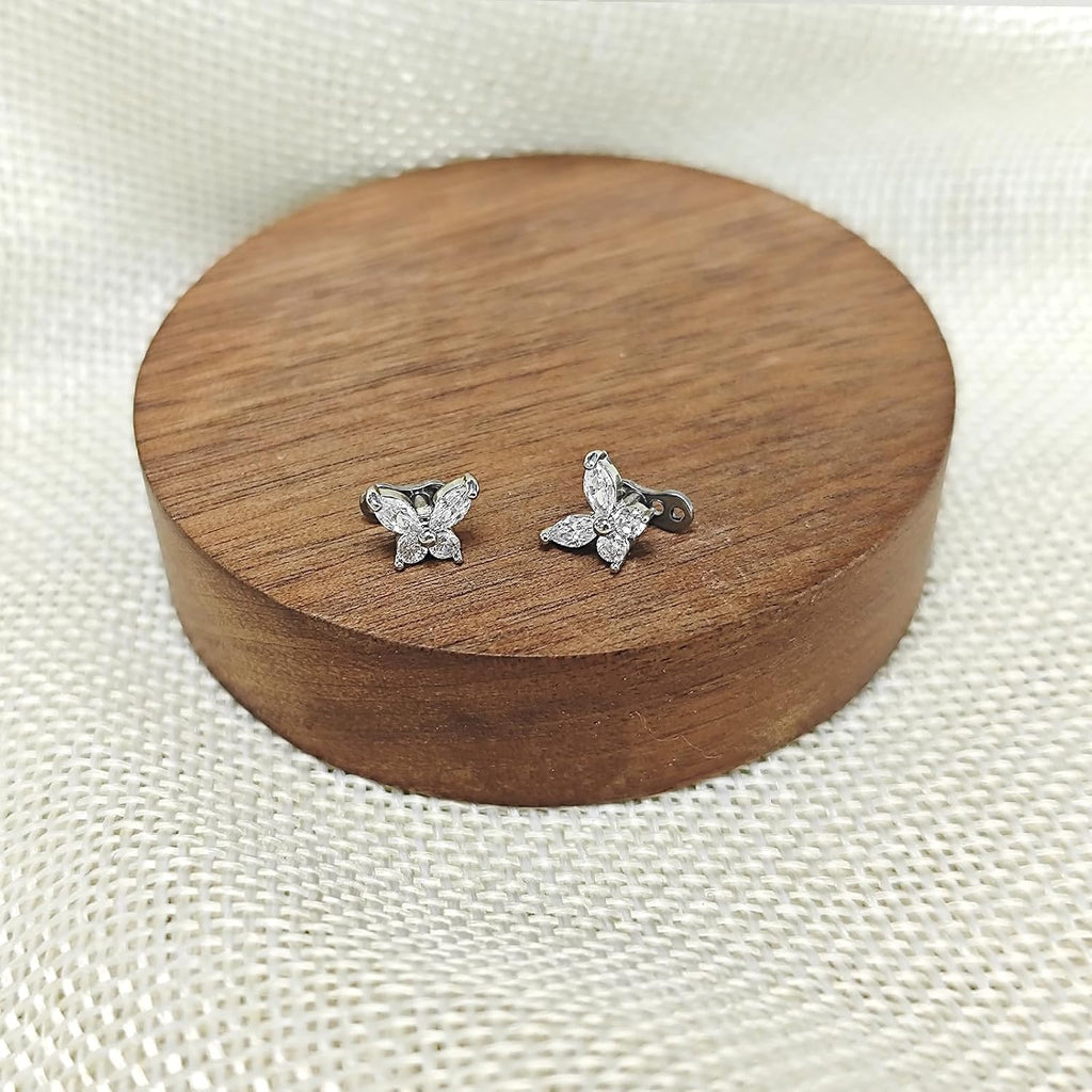 2 Pieces Butterfly G23 Titanium Dermal Anchor Tops and Base 14G Surgical Steel CZ Crystal Microdermals Body Piercings Personalized Jewelry Gift for Women Men