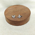 2 Pieces Butterfly G23 Titanium Dermal Anchor Tops and Base 14G Surgical Steel CZ Crystal Microdermals Body Piercings Personalized Jewelry Gift for Women Men