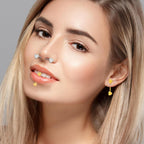2 Pairs 14G Nipple Rings Minimalist Love Hearts Nipplerings Tongue Rings Stainless Steel Straight Barbells Bridge Piercing Jewelry for Women Men (Gold and Silver)
