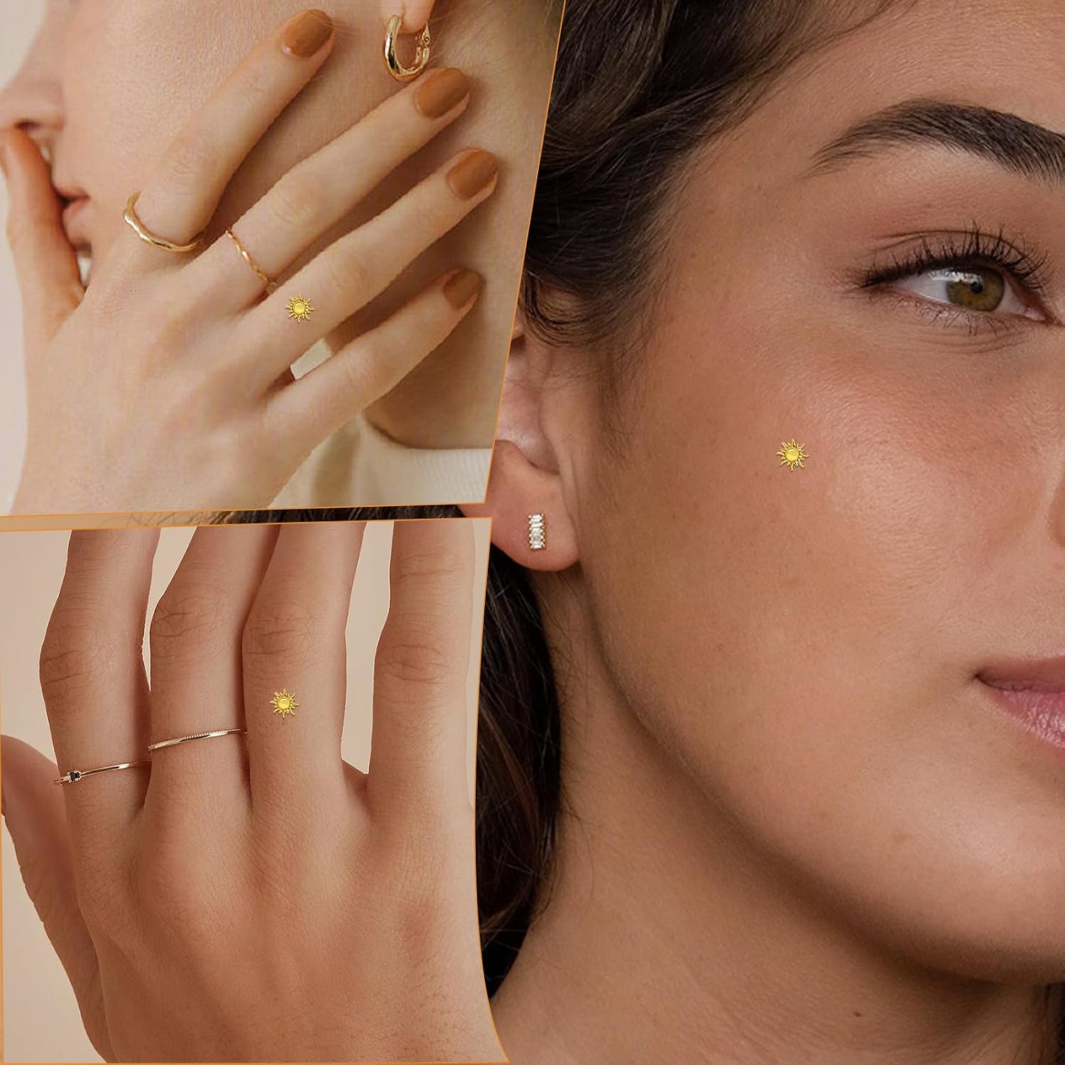 14G Sun Dermal Anchor Tops and Base G23 Titanium Minimalist Piercing Studs Internally Threaded Microdermal Lip Cheek Chest Body Piercings Jewelry for Women Men