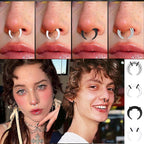 24pcs 14G-4G Acrylic Horseshoe Septum Rings Piercing Jewelry Pincher Tapers Stainless Steel C Shape Buffalo Stretcher Expander with Black O-Rings for Stretching Pierced Nose Ear Cartilage